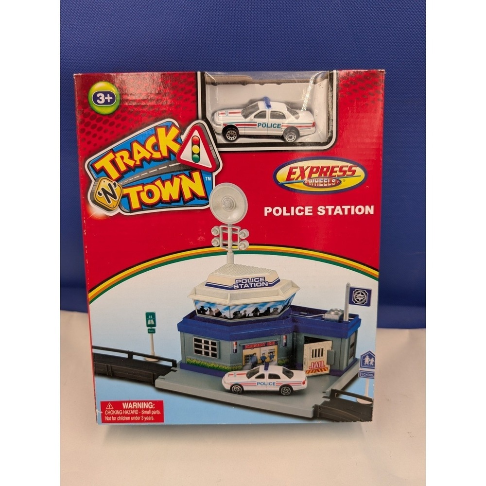 Track N Town Express Wheels Police Station Playset Jail Emergency Unit